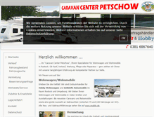 Tablet Screenshot of caravan-center-rostock.de